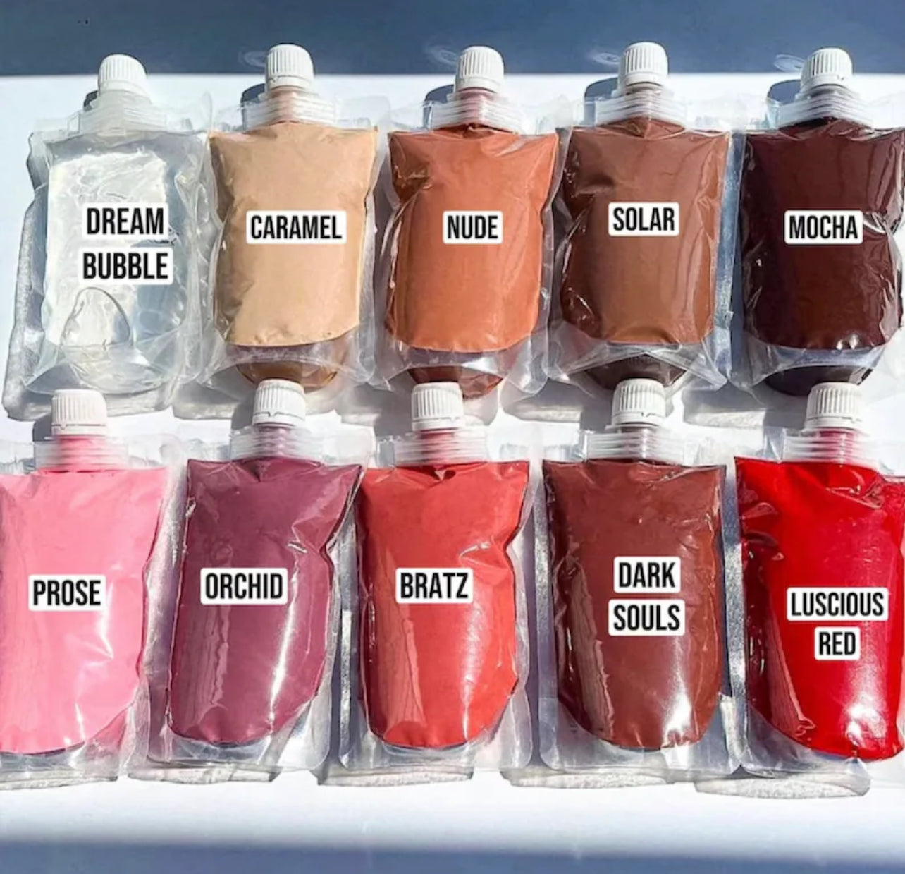 Wholesale Pigmented Lipgloss Pouches (8oz)
