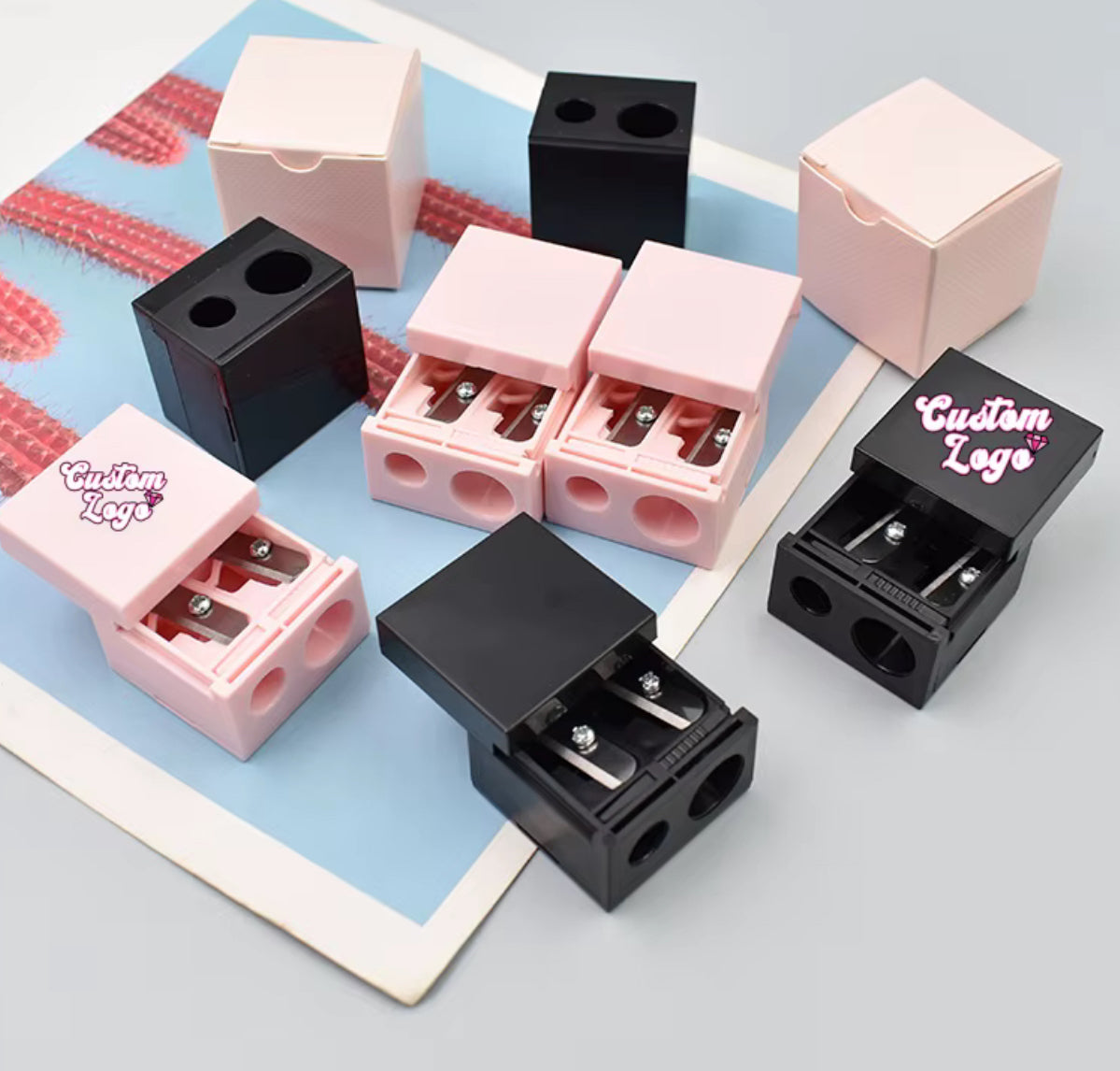 50 Sets Private Label Lip Oils + Lip Liner + Sharpener Kit