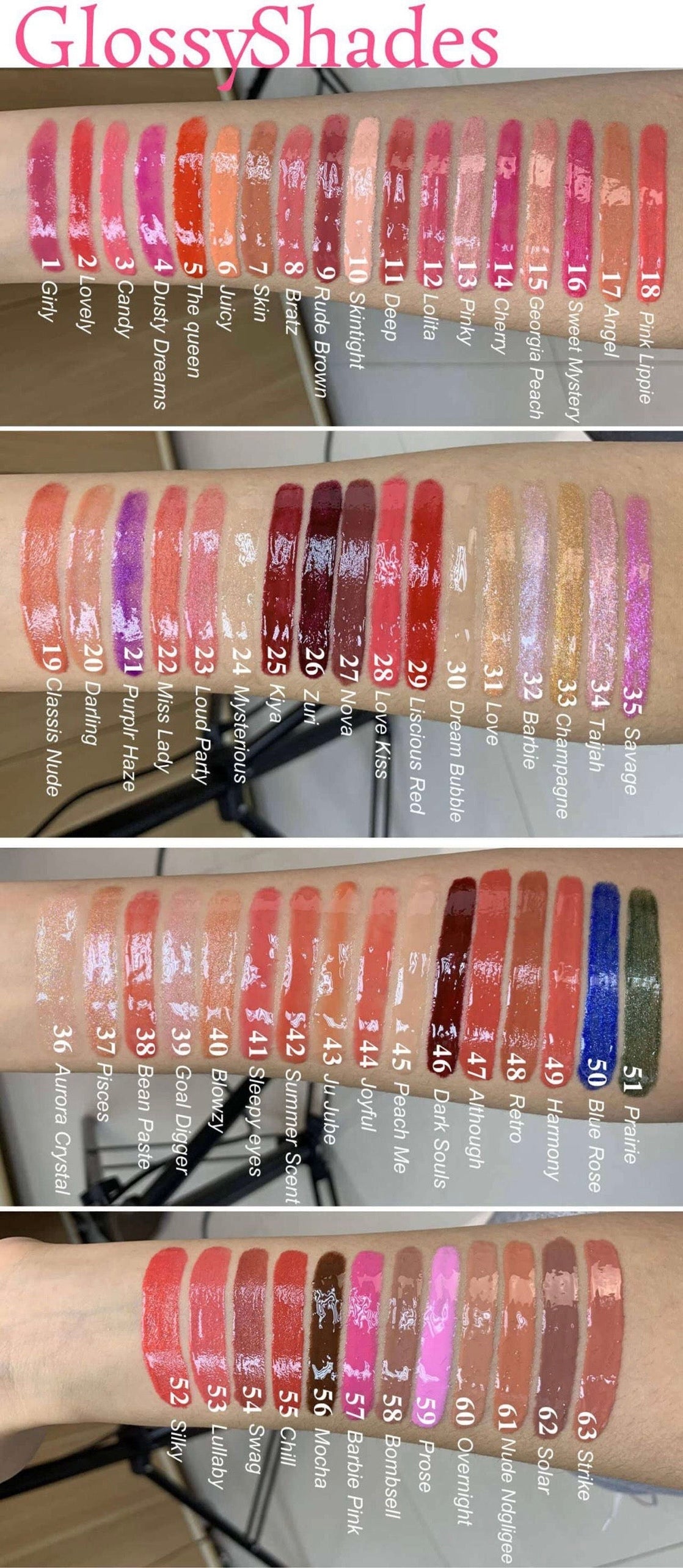 Wholesale Pigmented Lipgloss Pouches (8oz)
